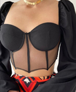 Korse Detay Tüllü Crop 4128
