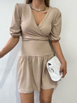 Kruvaze Gofre Elbise 2881 TAŞ