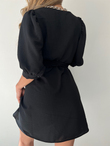 Kruvaze Lastikli Elbise 2850 SİYAH