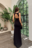 Kuzey Yaka V Detay Yırtmaçlı Abiye 582840 SİYAH