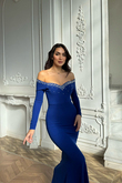 Layana Madonna Yaka Abiye 583101 SAKS MAVİSİ