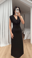 Lenal Degaje Yaka Midi Elbise 4542