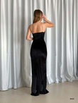 Lenora Simli Kadife Abiye 582335 SİYAH