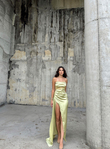 Mandy Saten Abiye 79848 FISTIK YEŞİLİ