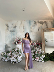 Mars Kuyruk Detay Mini Saten Abiye 582929 LİLA