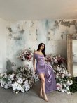 Mars Kuyruk Detay Mini Saten Abiye 582929 LİLA