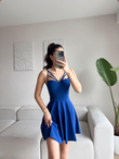 Melissa Gloplu Mini Elbise 582496 SAKS MAVİSİ