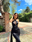 Merkür Göğüs Detaylı Saten Abiye 582877 SİYAH