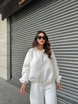 Metal Fermuarlı Zara Model Takım 6544 BEYAZ