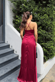 Missy Volanlı Abiye BORDO A3X