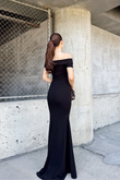 Natalia Carmen Yaka Balık Abiye 582904 SİYAH