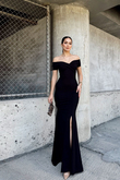 Natalia Carmen Yaka Balık Abiye 582904 SİYAH
