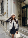 Nicole Oversize Cep Detaylı Yelek 25189 BEYAZ