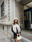 Nicole Oversize Cep Detaylı Yelek 25189 BEYAZ