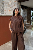 Nisan Poplin Balon Pantolon Takım 1550