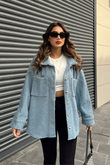 Oversize Ceket 39011 BEBE MAVİSİ