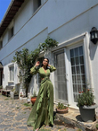 Owen Bel Transparan Abiye 9268 YAĞ YEŞİLİ