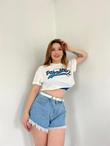 Pasadone Crop Tshirt 80059 EKRU