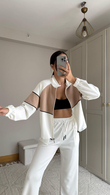 Pearly Fermuarlı İkili Takım 2646 BEYAZ