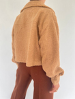 Peluş Cepli Kısa Ceket 9059 TABA