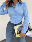 Poplin Zara Gömlek 9210 BEBE MAVİSİ