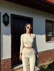 Sadie Poncuk Detaylı İkili Takım 3745 TAŞ RENGİ