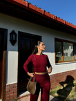 Sadie Poncuk Detaylı İkili Takım 3745 BORDO