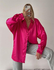 Saten Gömlek PEMBE
