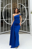 Sean Tek Kol Kuyruklu Abiye 582918 SAKS MAVİSİ
