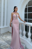 Selis Straplez Fiyonk Detay Abiye 1150