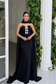 Selis Straplez Fiyonk Detay Abiye 1150