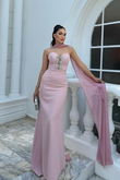 Selis Straplez Fiyonk Detay Abiye 1150