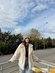 Shay Düğme Detay Kürk 44163 TAŞ RENGİ
