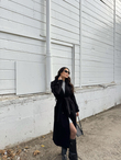 Sheila Kaşe Oversize Kaban 2985 SİYAH