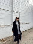 Sheila Kaşe Oversize Kaban 2985 SİYAH