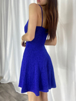 Simli Mini Elbise SAKS MAVİSİ