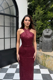 Stella Payetli Çapraz Yaka Abiye 1074