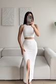 Tango Yırtmaç Detay İkili Takım 015298 BEYAZ