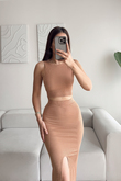 Tango Yırtmaç Detay İkili Takım 015298 VİZON