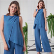 Tasarım Bluz Pantolon Takım MAVİ