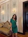 Thila Kemerli Kalem Elbise 581825 YEŞİL F10X