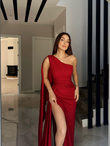 Tves Simli Kuyruk Detay Abiye 582399 BORDO