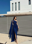 Tves Simli Kuyruk Detay Abiye 582399 SAKS MAVİSİ