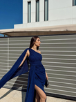 Tves Simli Kuyruk Detay Abiye 582399 SAKS MAVİSİ