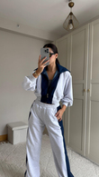 Violet Jean Detay Tasarım Takım 2640 AÇIK GRİ
