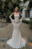 Violetta Güpür Balık Tasarım Abiye 84629 BEYAZ
