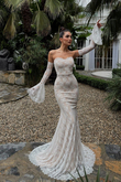 Violetta Güpür Balık Tasarım Abiye 84629 BEYAZ