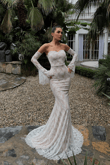 Violetta Güpür Balık Tasarım Abiye 84629 BEYAZ