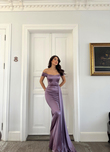 Wakka Kuyruklu Saten Abiye 582441 LİLA