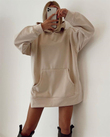 Yan Yırtmaçlı Sweatshirt TAŞ